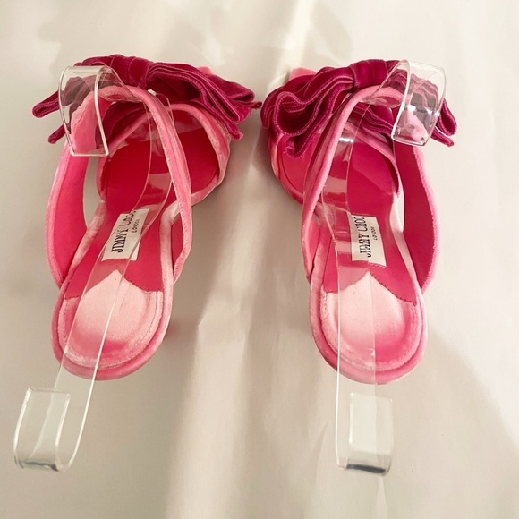 Jimmy Choo Flaca 100mm Velvet Bow Heels - Picture 8 of 11